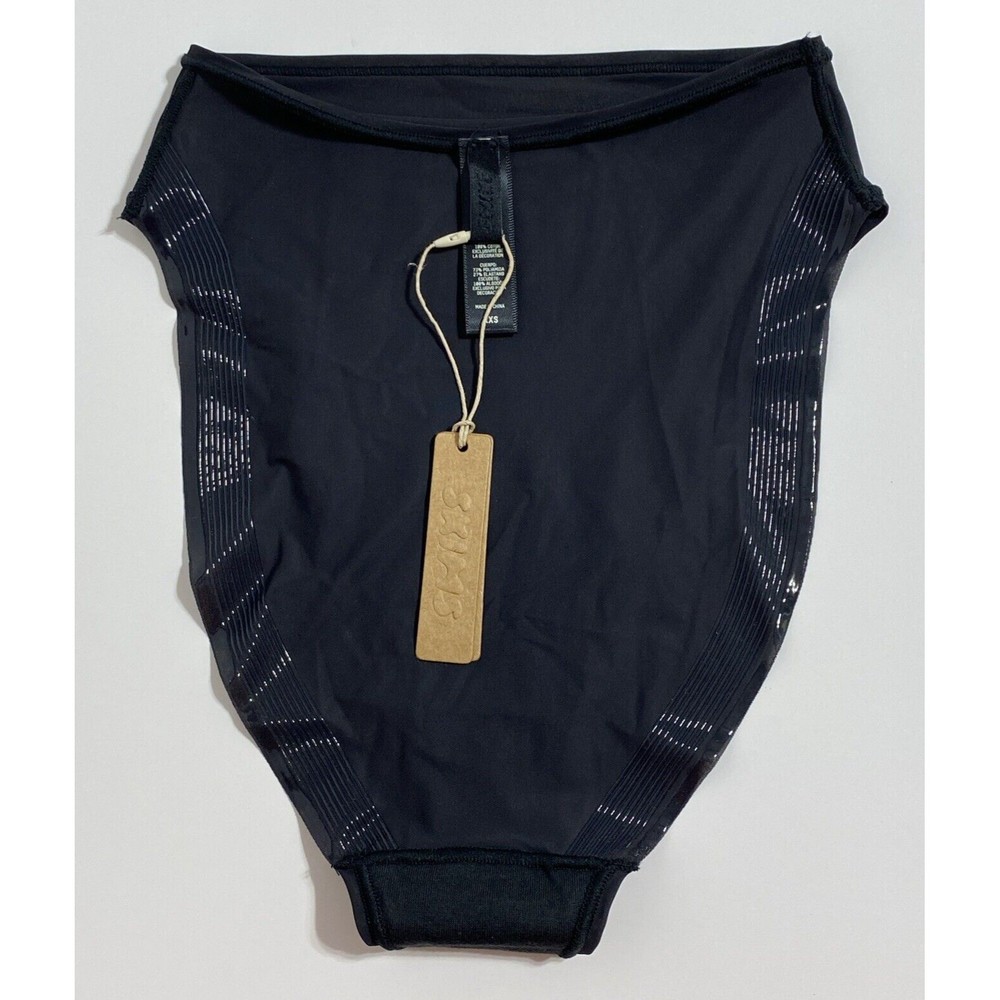 Skims Jelly Sheer Cheeky Brief Panty Panties Women's XXS Black Onyx Sexy NEW - Picture 14 of 15